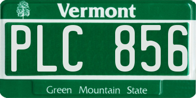 VT license plate PLC856