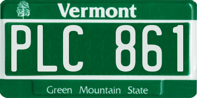VT license plate PLC861