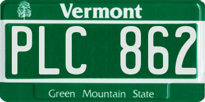 VT license plate PLC862