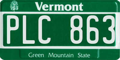VT license plate PLC863
