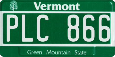 VT license plate PLC866