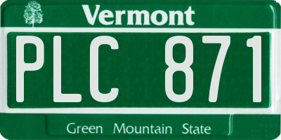 VT license plate PLC871