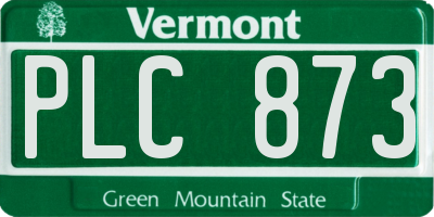 VT license plate PLC873