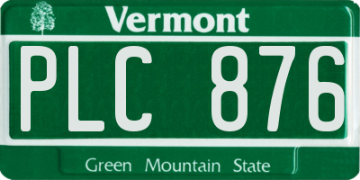 VT license plate PLC876