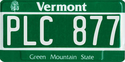 VT license plate PLC877