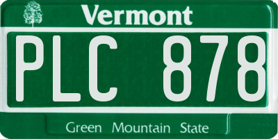 VT license plate PLC878