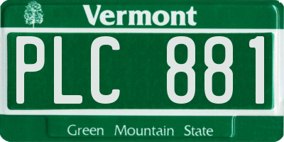 VT license plate PLC881