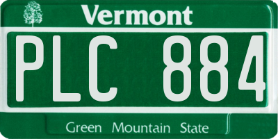 VT license plate PLC884
