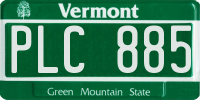 VT license plate PLC885