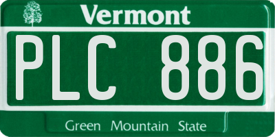 VT license plate PLC886