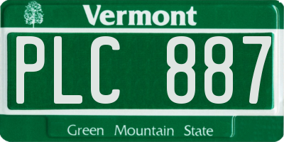 VT license plate PLC887