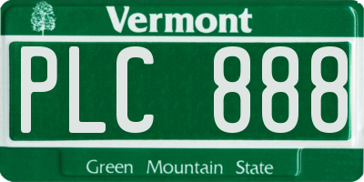VT license plate PLC888