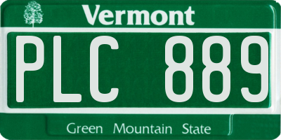 VT license plate PLC889