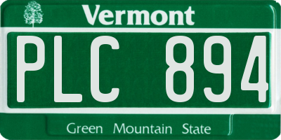 VT license plate PLC894