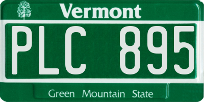 VT license plate PLC895