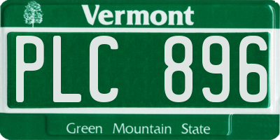 VT license plate PLC896