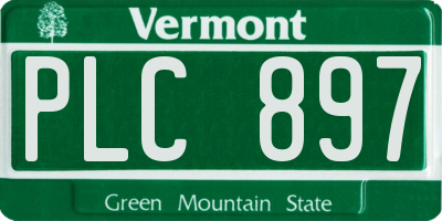 VT license plate PLC897