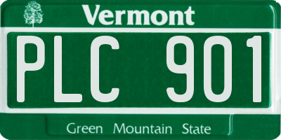 VT license plate PLC901