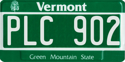 VT license plate PLC902