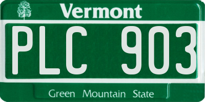 VT license plate PLC903