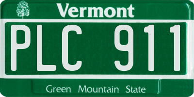 VT license plate PLC911