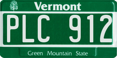 VT license plate PLC912