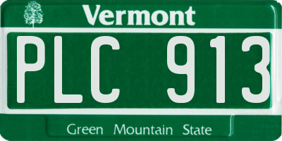 VT license plate PLC913