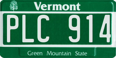 VT license plate PLC914