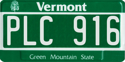 VT license plate PLC916