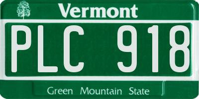 VT license plate PLC918
