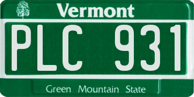 VT license plate PLC931