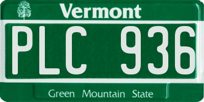 VT license plate PLC936