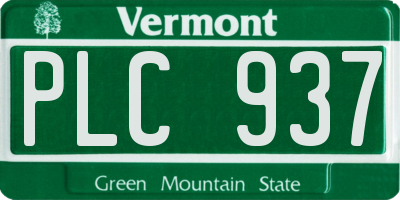 VT license plate PLC937
