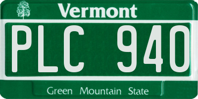 VT license plate PLC940