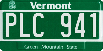 VT license plate PLC941