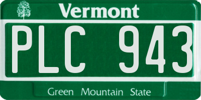 VT license plate PLC943