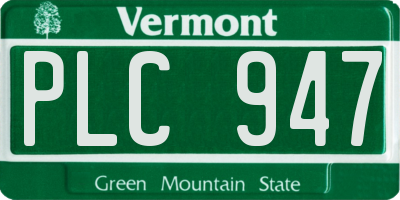 VT license plate PLC947