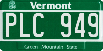 VT license plate PLC949
