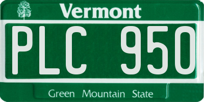 VT license plate PLC950