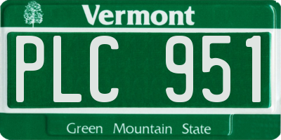 VT license plate PLC951
