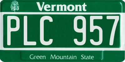VT license plate PLC957
