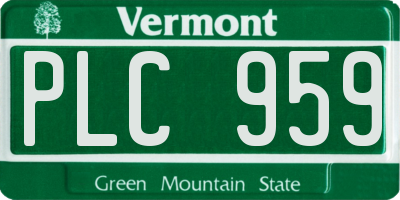 VT license plate PLC959