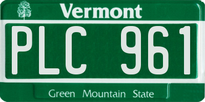 VT license plate PLC961