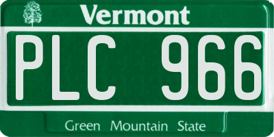 VT license plate PLC966