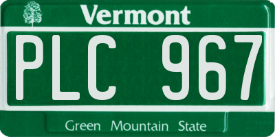 VT license plate PLC967
