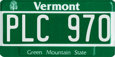 VT license plate PLC970