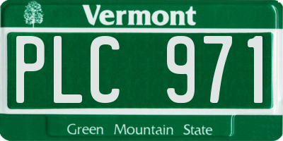 VT license plate PLC971