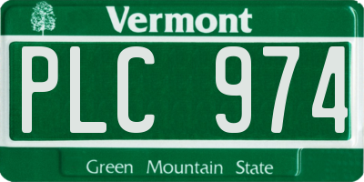 VT license plate PLC974