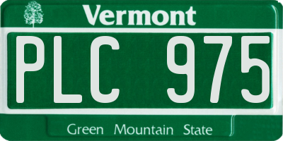 VT license plate PLC975