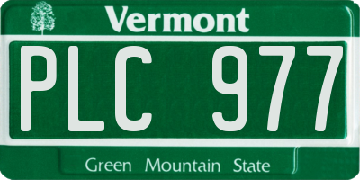 VT license plate PLC977